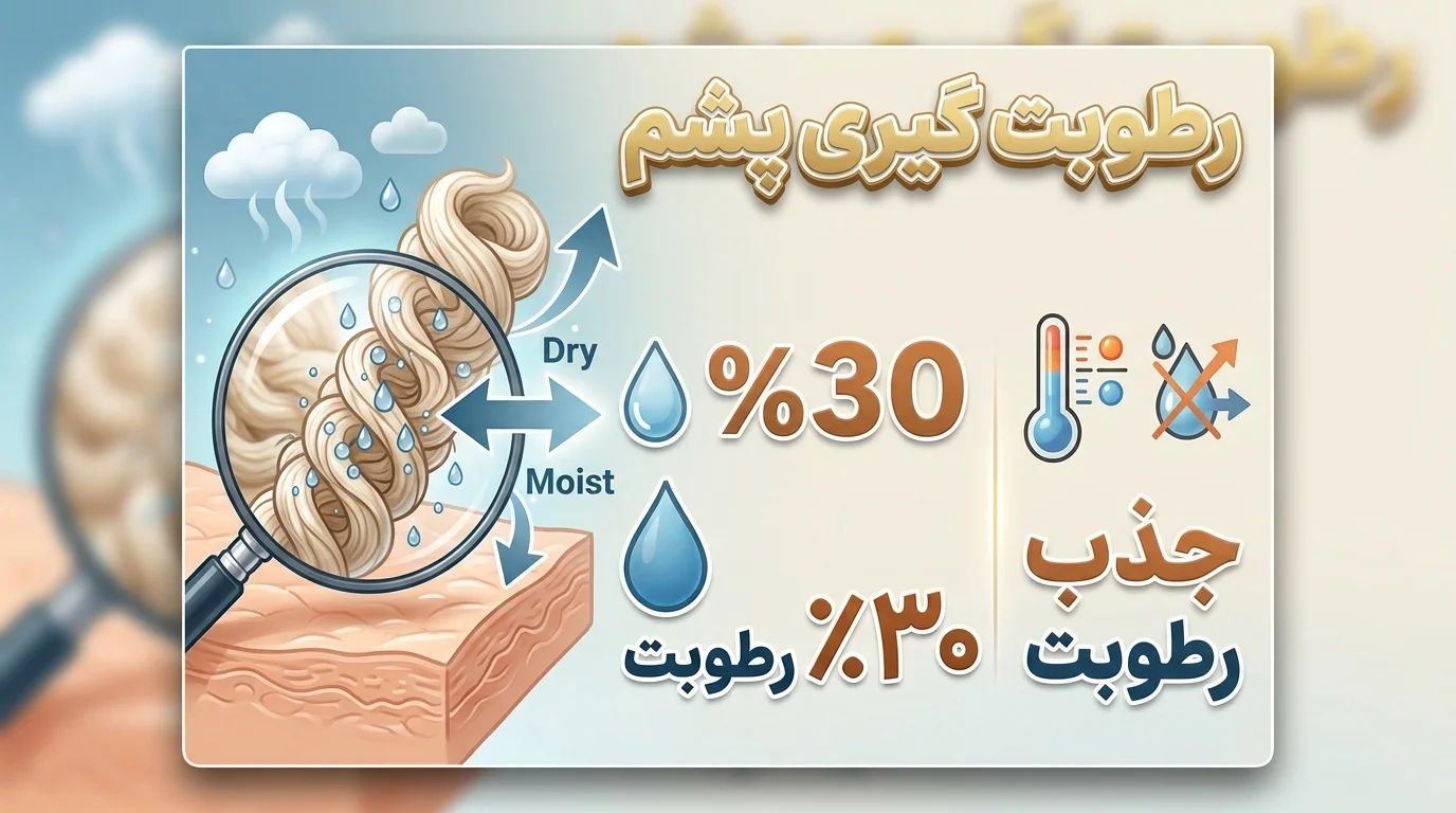 رطوبت‌گیری پشم و تأثیر آن بر کیفیت خواب | مقایسه جذب رطوبت پشم با سایر الیاف